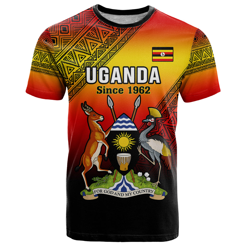 Uganda Independence Day T-Shirt Jamhuri ya Uganda Happy 61st Anniversary Graphic Tee