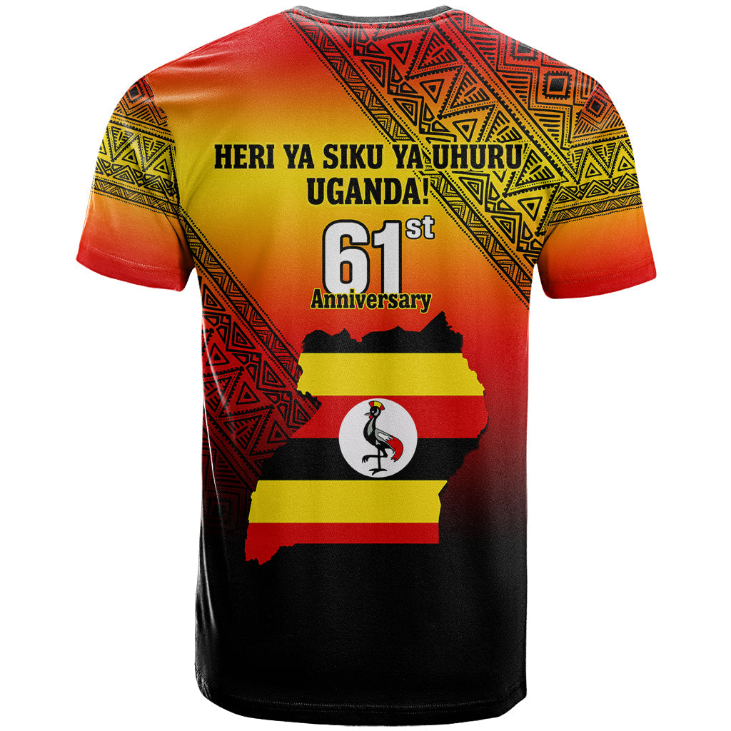 Uganda Independence Day T-Shirt Jamhuri ya Uganda Happy 61st Anniversary Graphic Tee