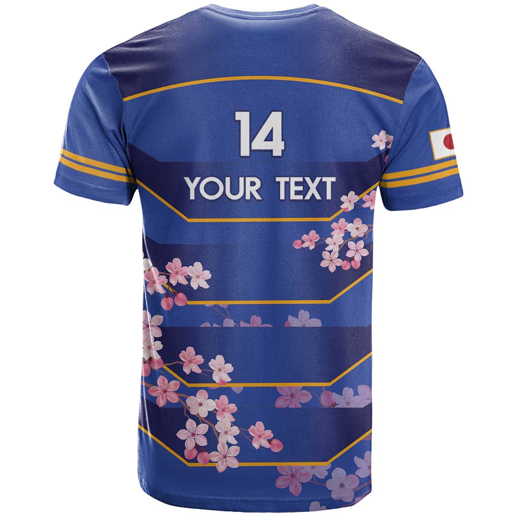 Custom Japan Rugby T-Shirt Go Brave Blossoms Graphic Tee