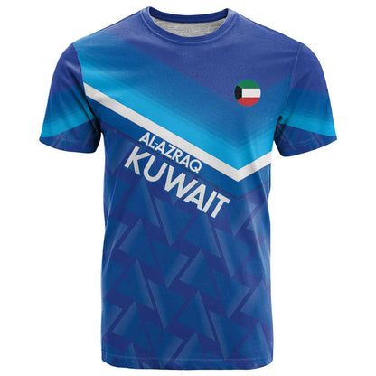 Custom Kuwait Football T-Shirt Al-Azraq Sporty Style Graphic Tee