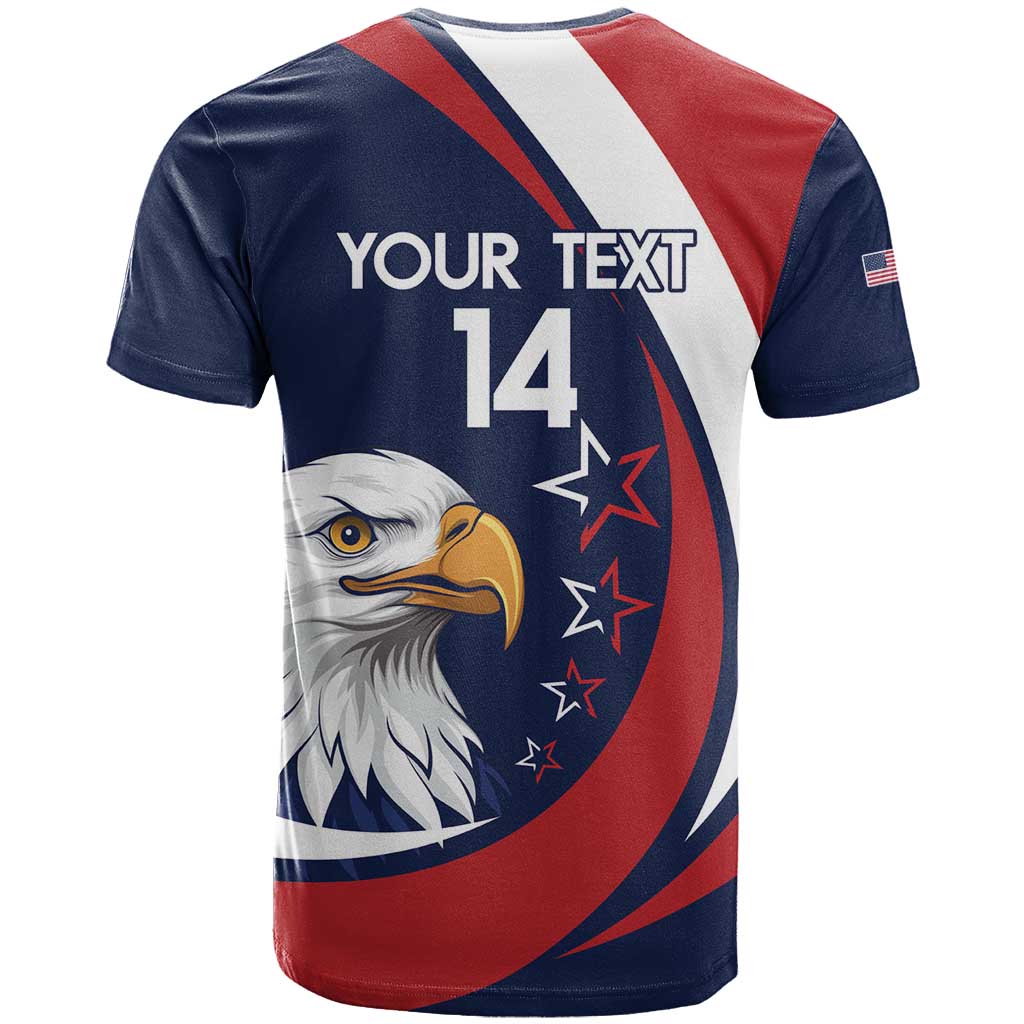 Custom USA Rugby T-Shirt Go Eagles Sporty Style Graphic Tee