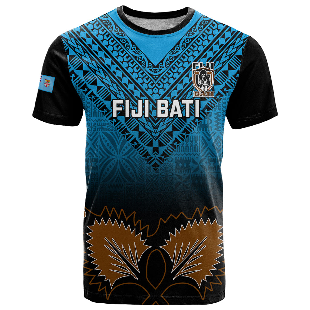 Custom Fiji Tapa Rugby T-Shirt Pacific Go Fijian Bati Graphic Tee