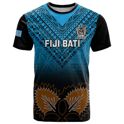 Custom Fiji Tapa Rugby T-Shirt Pacific Go Fijian Bati Graphic Tee