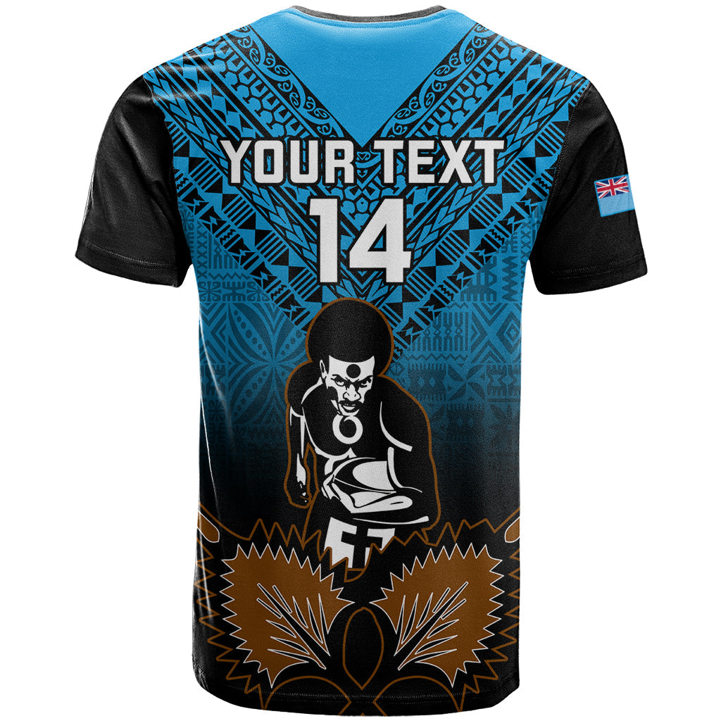 Custom Fiji Tapa Rugby T-Shirt Pacific Go Fijian Bati Graphic Tee