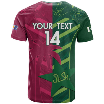 Custom West Indies And Pakistan Cricket T-Shirt 2025 Windies Shaheens Together Graphic Tee