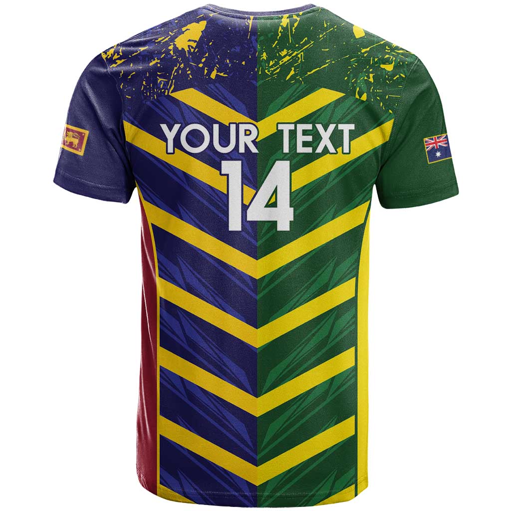 Custom Sri Lanka And Australia Cricket T-Shirt 2025 The Lions Baggy Greens Together Graphic Tee