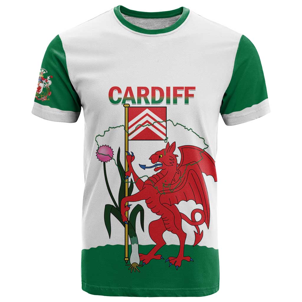 Personalised Wales Cardiff Capital T-Shirt Welsh Dragon Glamorgan Flag Style Graphic Tee