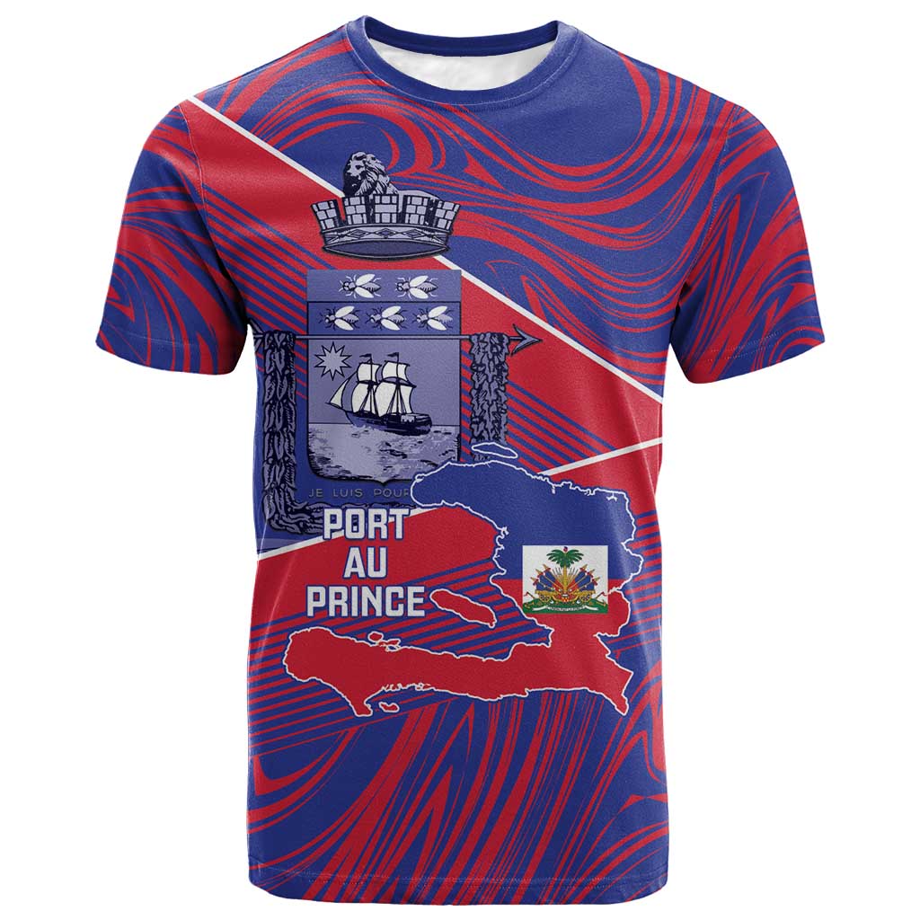 Port-au-Prince Afro-Haitians T-Shirt Ayiti Map Pòtoprens Flag Color Graphic Tee