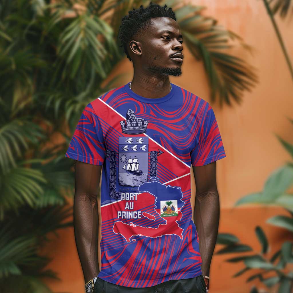 Port-au-Prince Afro-Haitians T-Shirt Ayiti Map Pòtoprens Flag Color Graphic Tee