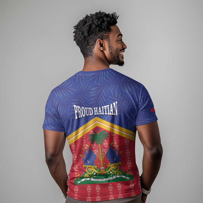 Afro-Haitians T-Shirt Proud Ayiti Veve Vodou Royal Palm Leaves Graphic Tee