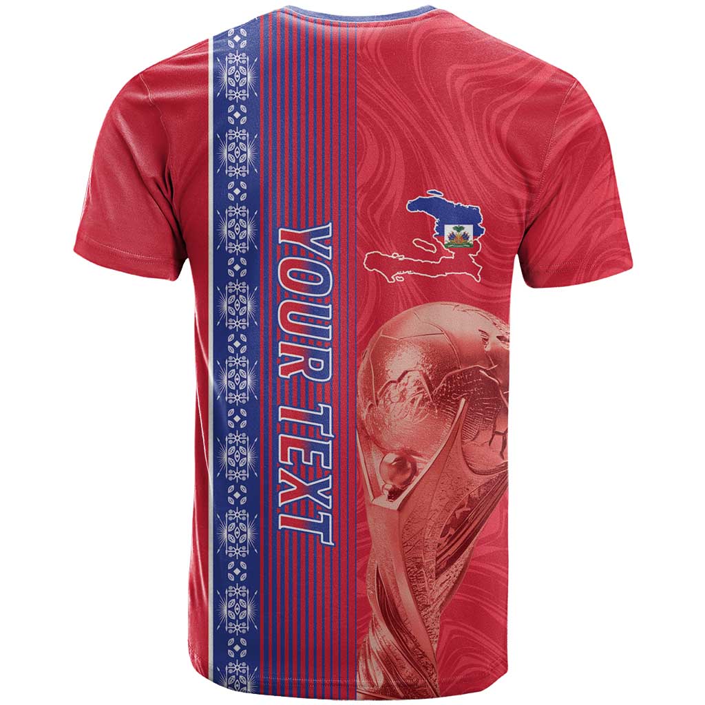 Custom Afro-Haiti Football T-Shirt 2026 Grenadye Alaso Red Version Graphic Tee