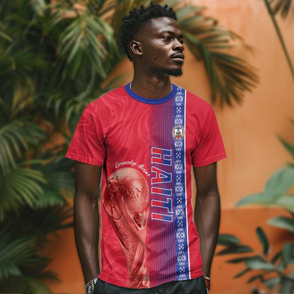 Custom Afro-Haiti Football T-Shirt 2026 Grenadye Alaso Red Version Graphic Tee
