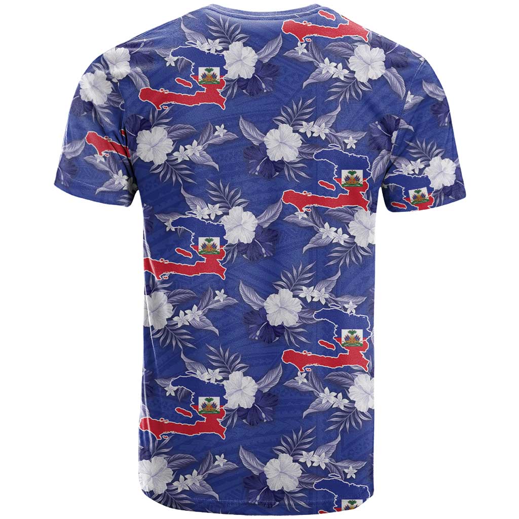 Afro-Haitians T-Shirt Ayiti Map and Rose Kayenn Tropical Style Graphic Tee