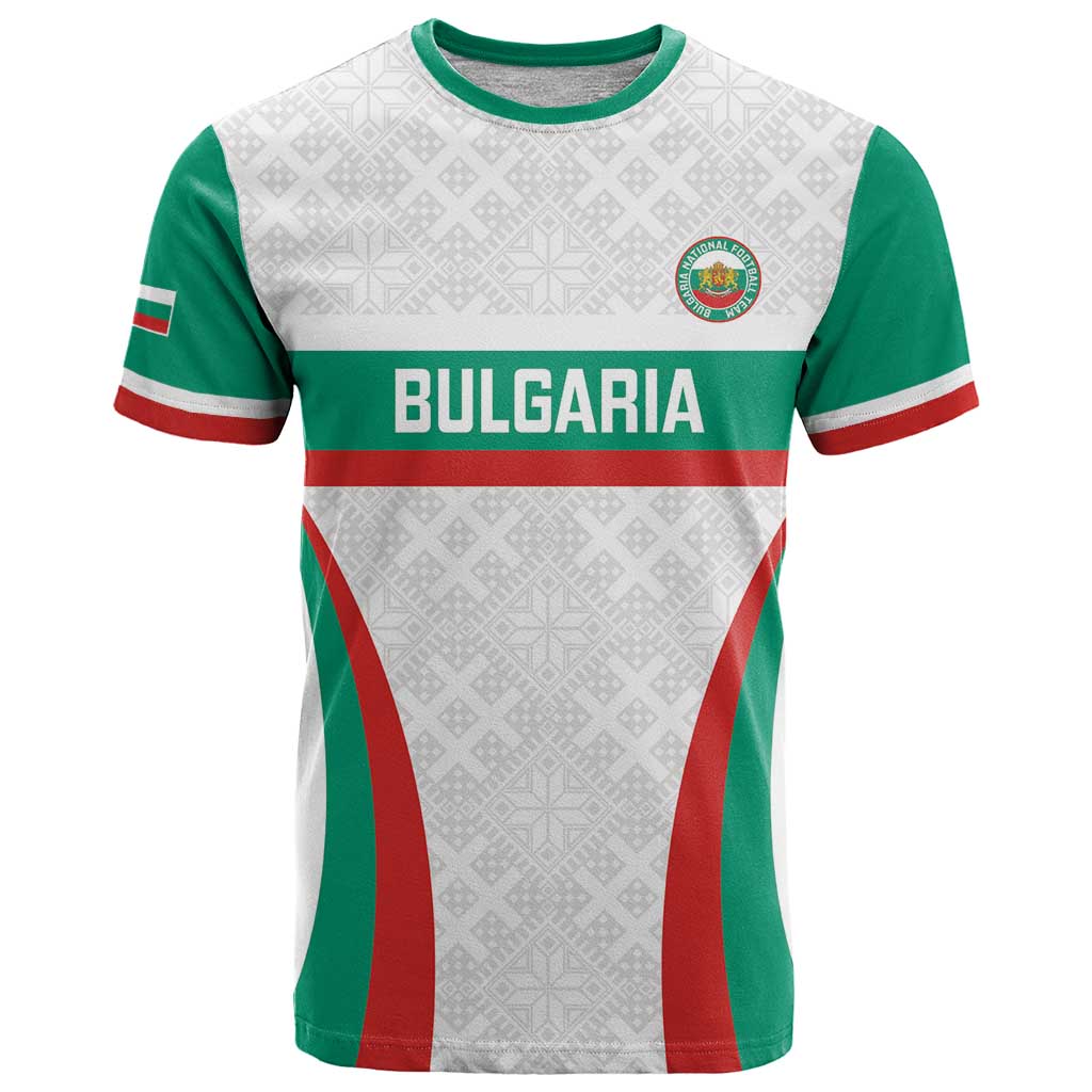 Custom Bulgaria Football T-Shirt Bulgarian Pattern Sporty Style Graphic Tee