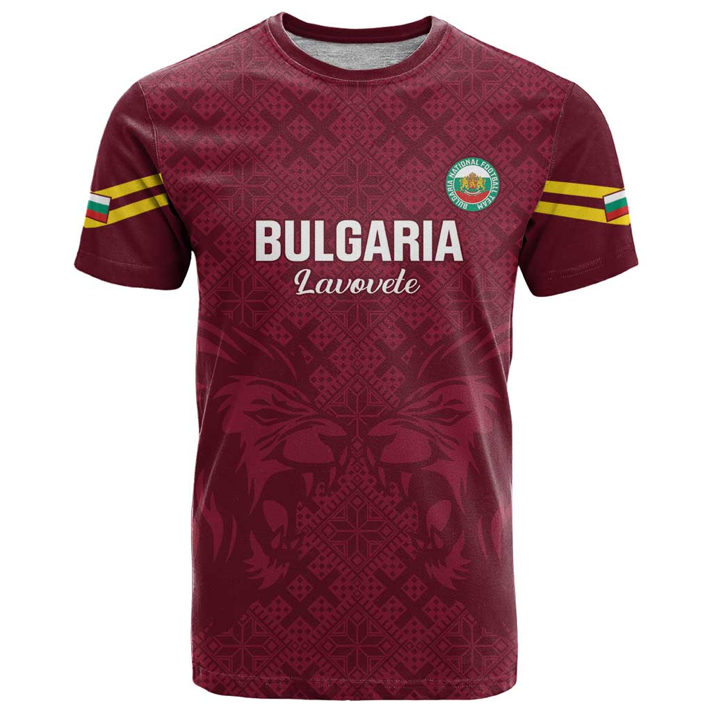 Custom Bulgaria Football T-Shirt Go Lavovete Bulgarian Pattern Graphic Tee