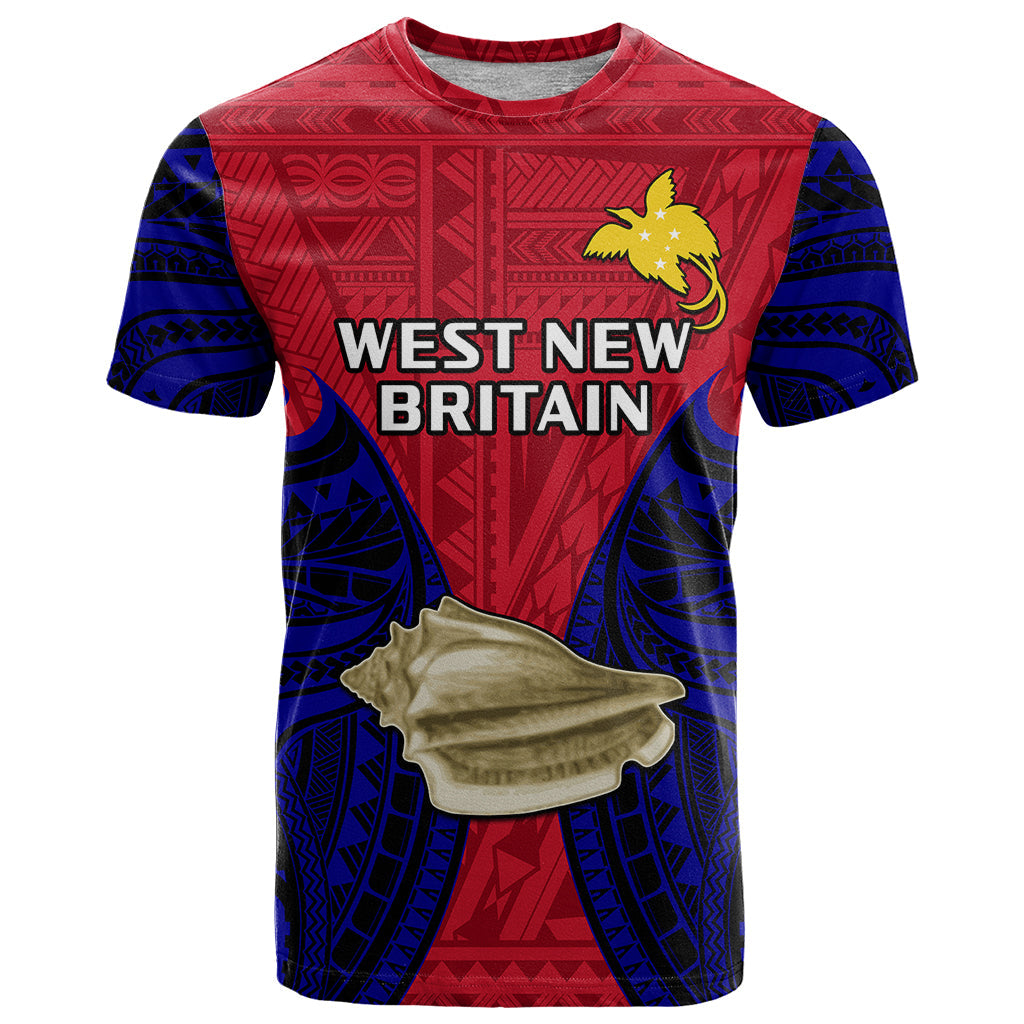 Papua New Guinea T-Shirt West New Britain Province Mix Coat Of Arms Polynesian Art Graphic Tee