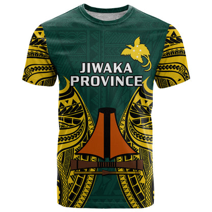Papua New Guinea T-Shirt Jiwaka Province Mix Coat Of Arms Polynesian Art Graphic Tee
