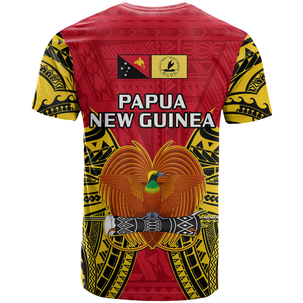 Papua New Guinea T-Shirt National Capital District Mix Coat Of Arms Polynesian Art Graphic Tee