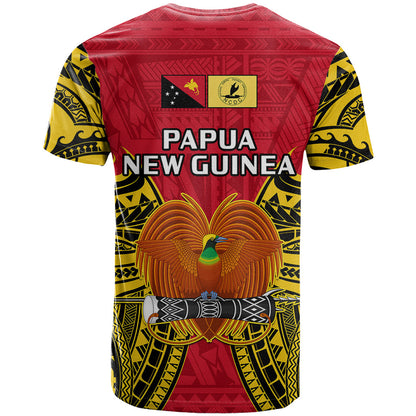 Papua New Guinea T-Shirt National Capital District Mix Coat Of Arms Polynesian Art Graphic Tee