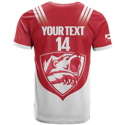 Custom Greenland Football T-Shirt Come On Polar-Bamserne Graphic Tee