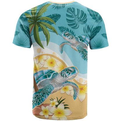Cayman Islands T-Shirt Sea Turtle Plumeria Tropical Vibes Graphic Tee