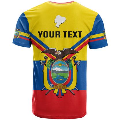 Personalised Ecuador T-Shirt Ecuadorian Coat Of Arms Yellow Version Graphic Tee