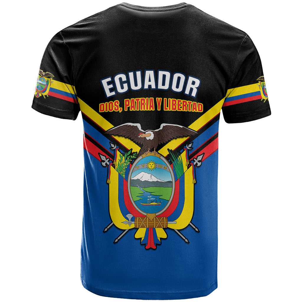 Ecuador T-Shirt Ecuadorian Coat Of Arms Black Version Graphic Tee