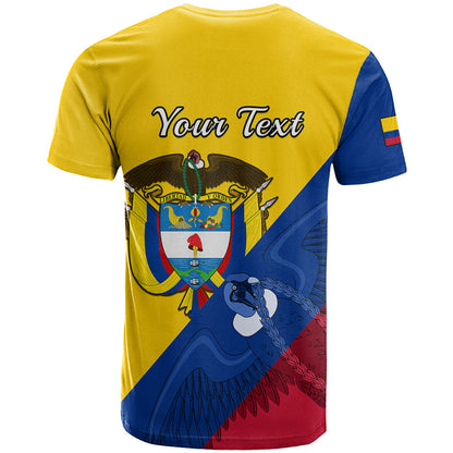 Personalised Colombia T-Shirt Colombian Coat Of Arms With Andean Condor Graphic Tee