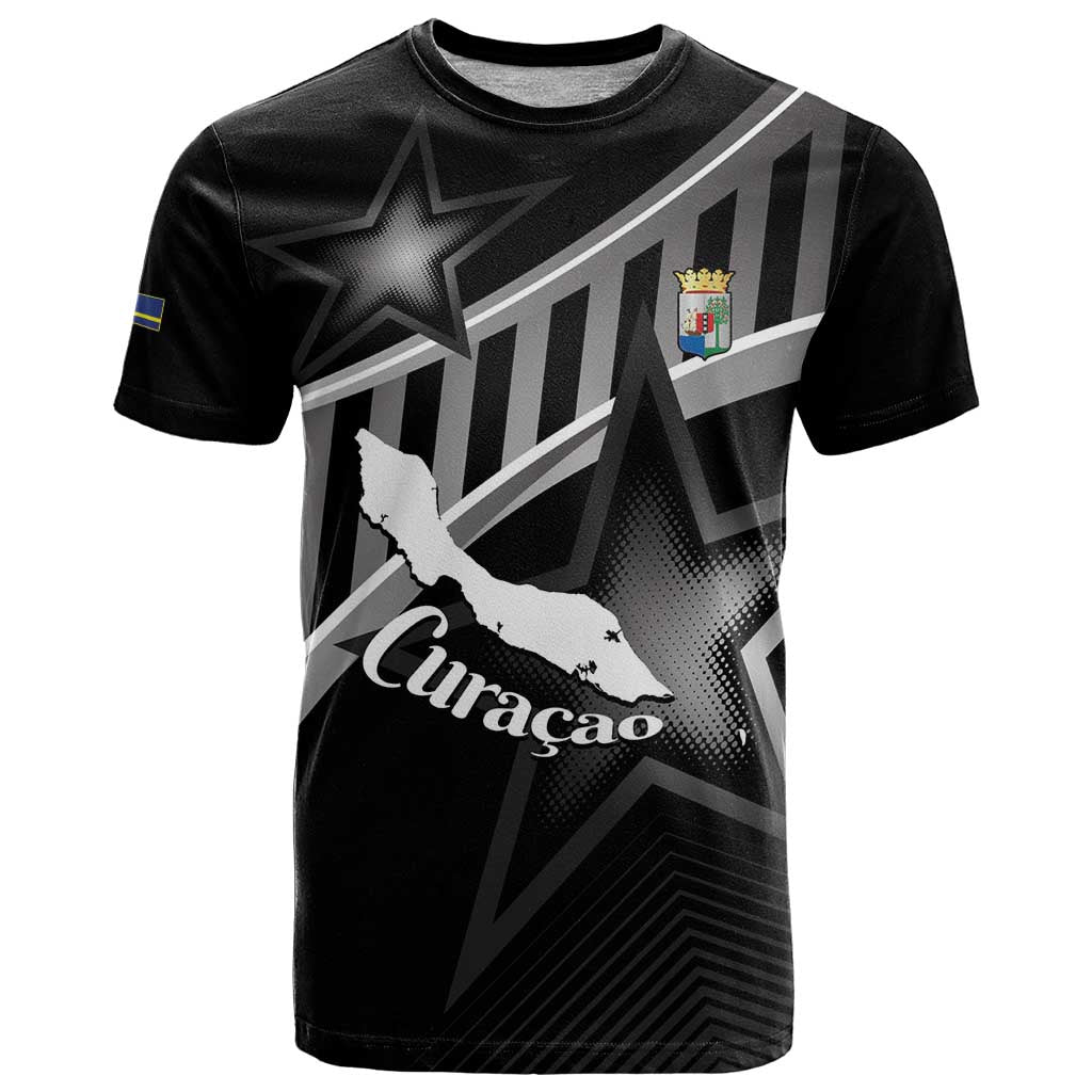 Custom Curacao Football T-Shirt Go La Familia Azul Black Style Graphic Tee
