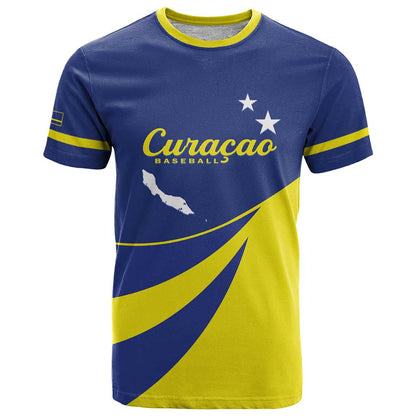 Custom Baseball Curacao T-Shirt Go Champions Korsou Curve Vibes Graphic Tee