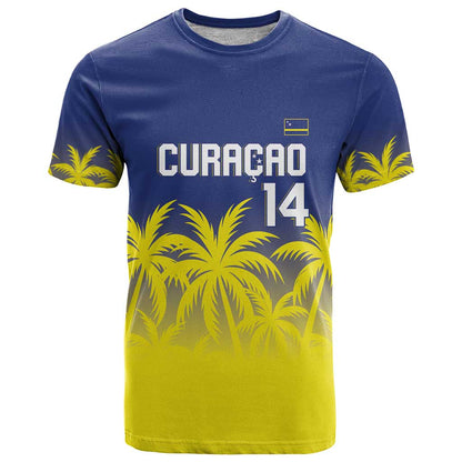 Custom Baseball Curacao T-Shirt 2025 Korsou de Palmbomen Graphic Tee