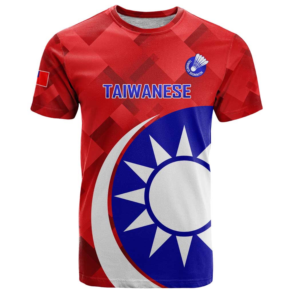 Personalised Taiwan Badminton T-Shirt 2024 Taiwanese Proud Dynamic Style Graphic Tee