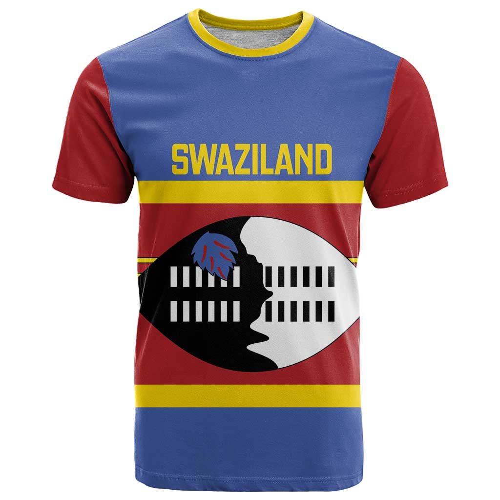 Swaziland T-Shirt Siyinqaba Eswatini Flag Style Graphic Tee