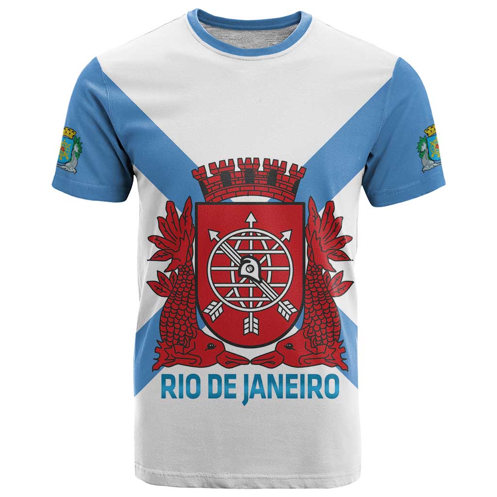 Rio de Janeiro Brazil T-Shirt Flag Style Graphic Tee
