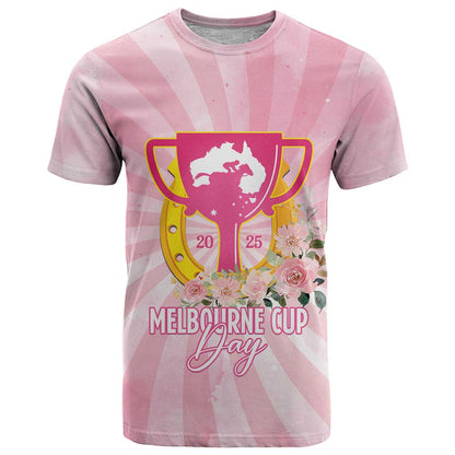 Australia Cup Melbourne Horse Racing T-Shirt 2025 Champion Trophy With Horseshoe Graphic Tee