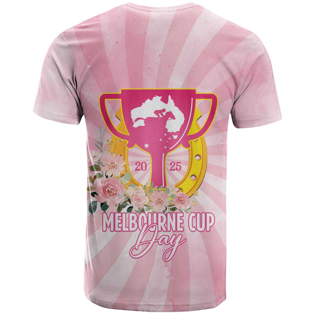 Australia Cup Melbourne Horse Racing T-Shirt 2025 Champion Trophy With Horseshoe Graphic Tee