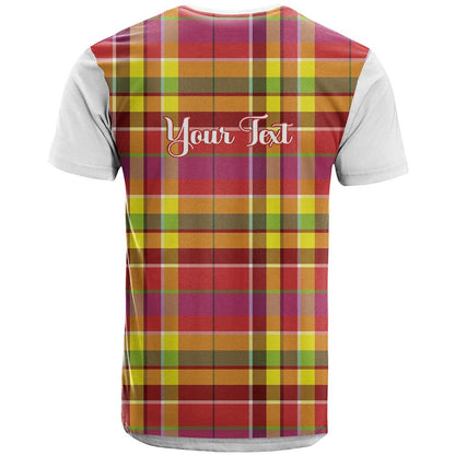 Personalized Dominica Creole Day T-Shirt Jounen Kweyol Red Madras Proud Graphic Tee