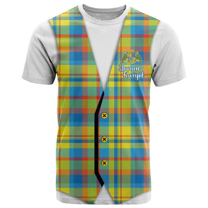 Personalized Dominica Creole Day T-Shirt Jounen Kweyol Blue Madras Proud Graphic Tee