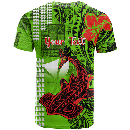 Personalised Hawaii Christmas T-Shirt Mele Kalikimaka Kakau Polynesian Shark Tattoo Graphic Tee