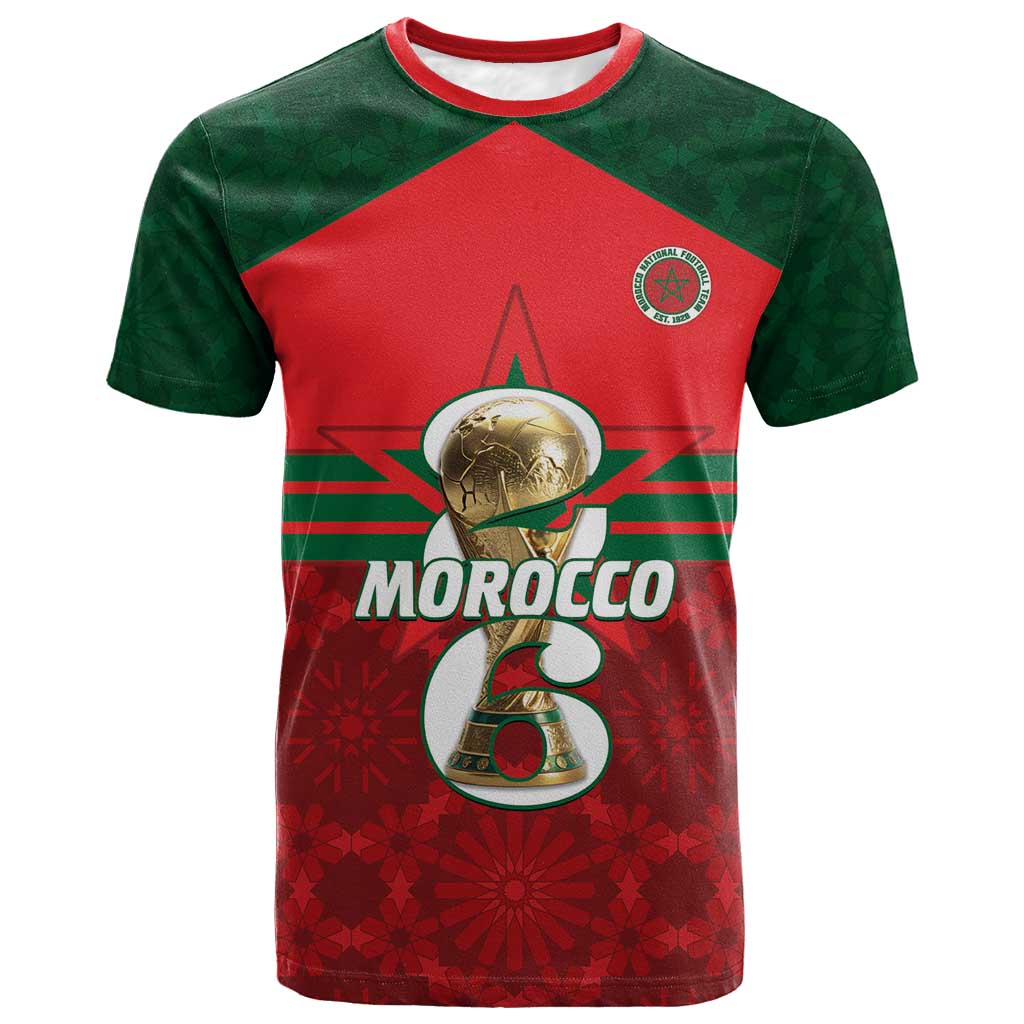 Personalized Morocco Football T-Shirt 2026 Come On Atlas Lions Graphic Tee