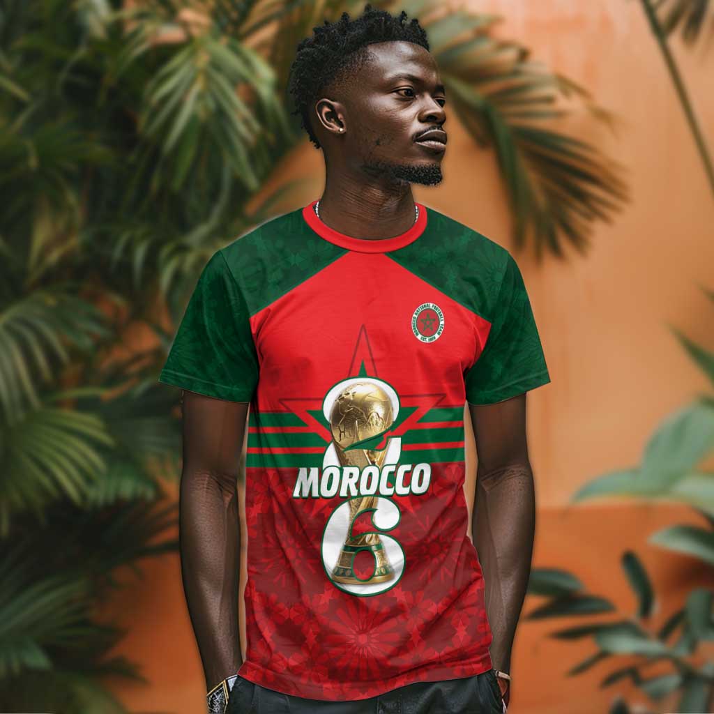 Personalized Morocco Football T-Shirt 2026 Come On Atlas Lions Graphic Tee