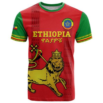 Custom Ethiopia Football T-Shirt 2024 Go Champions Walia Ibex Graphic Tee