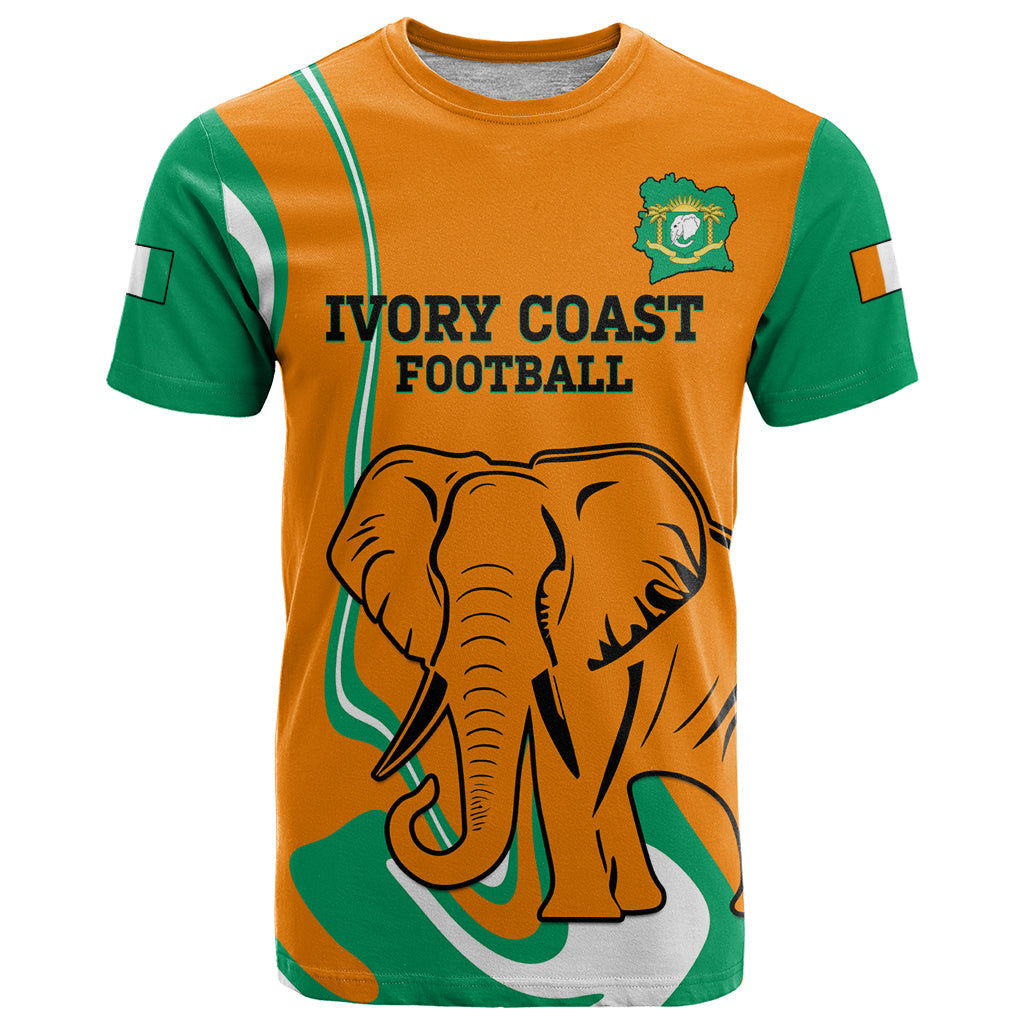 Custom Ivory Coast Football T-Shirt 2024 Go Champions Les Elephants Graphic Tee