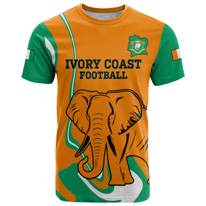 Custom Ivory Coast Football T-Shirt 2024 Go Champions Les Elephants Graphic Tee