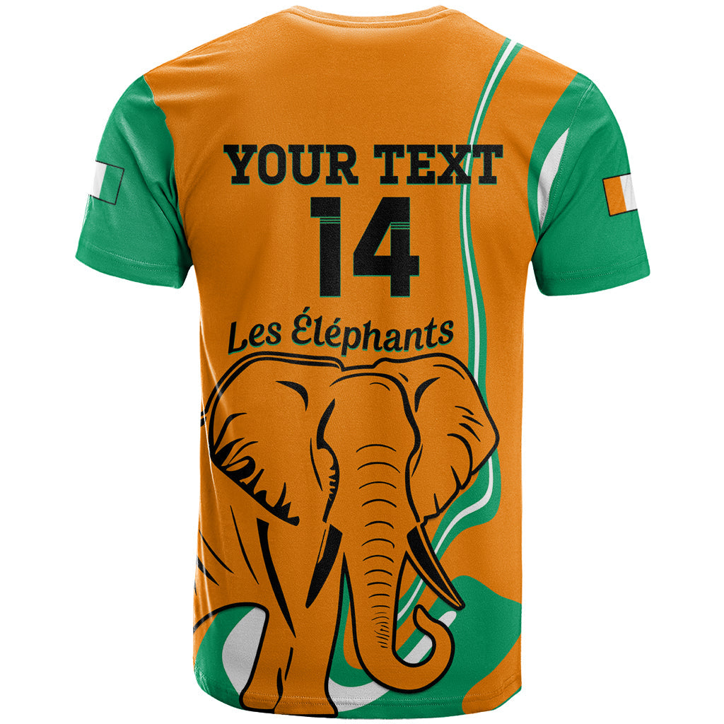 Custom Ivory Coast Football T-Shirt 2024 Go Champions Les Elephants Graphic Tee