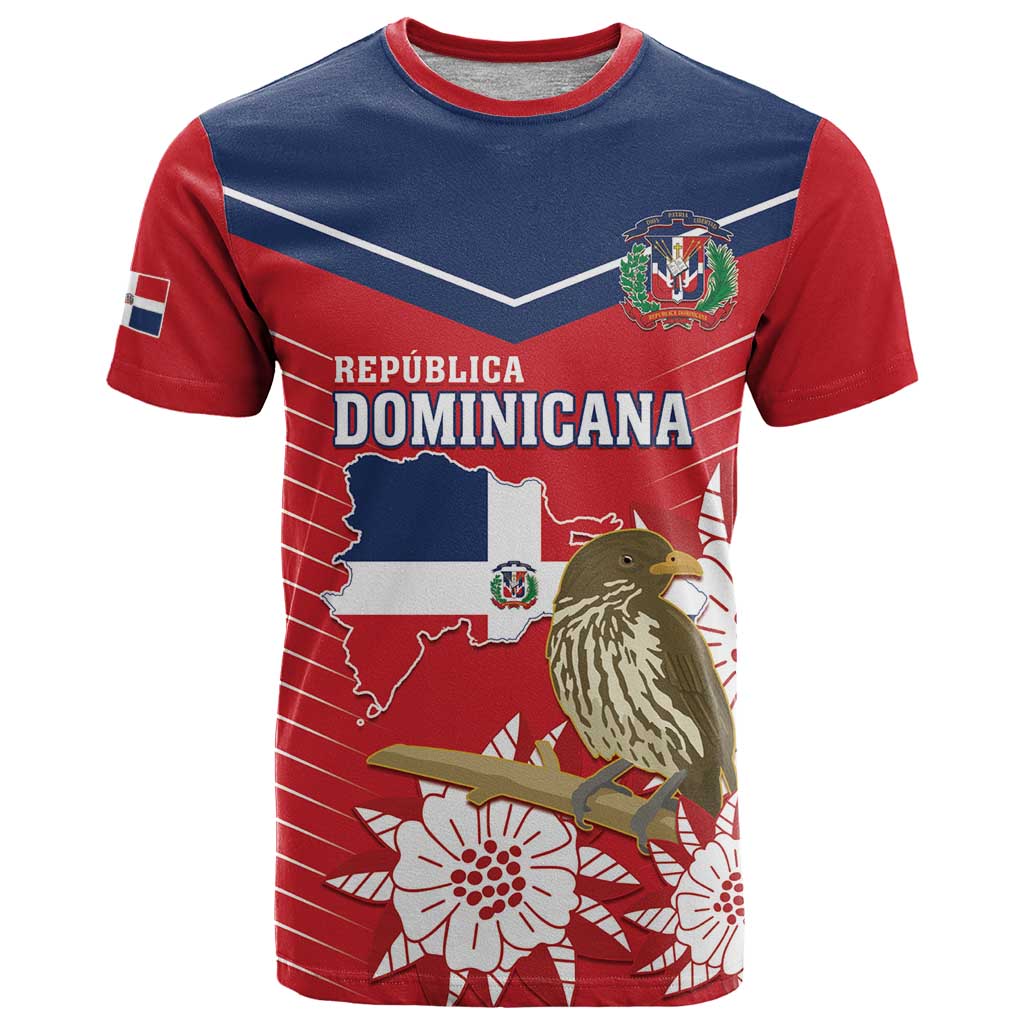 Personalized Dominican Republic Independence Day T-Shirt Palmchat With Map Graphic Tee