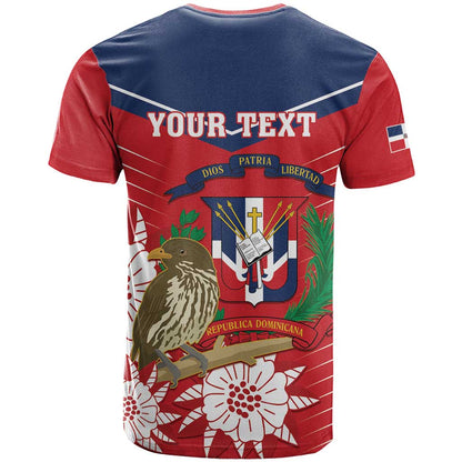 Personalized Dominican Republic Independence Day T-Shirt Palmchat With Map Graphic Tee