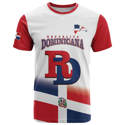 Custom Dominican Republic 2025 Baseball T-Shirt Go Champions Flag Style Graphic Tee