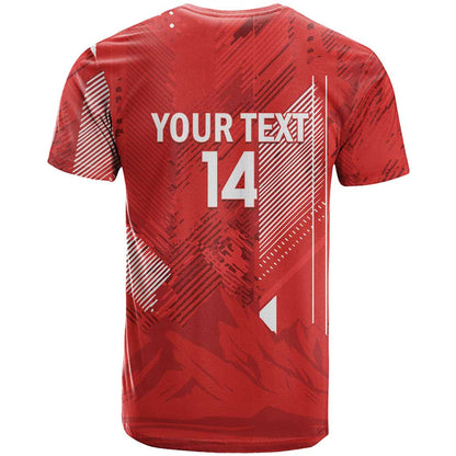 Switzerland Football Custom T-Shirt Go Nati Swiss Alps Grunge Style Graphic Tee