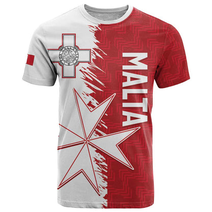 Custom Malta Football T-Shirt Go Champions Flag Style Graphic Tee
